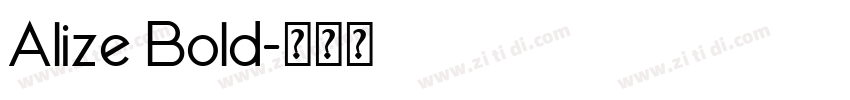Alize Bold字体转换